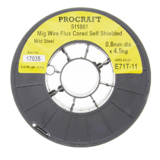  Wire Mig E71T-11 0.8MM 4.5 Kg Flux Cored Self Shielded Multiple Pass Gasless