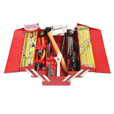  Tool Kit 117Pc 5 Tray  With Red 5 Draw Cantilever  Box
