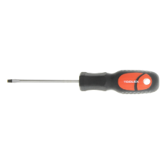  Screwdriver 75mm x 3.2mm Flat Blade Magentised Chrome Round Thru Tang Rubber Grip Handle