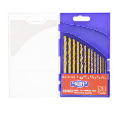 Drill Set 13Pc Metric TiNite Coated 1.5mm - 6.5mm In Plastic Case