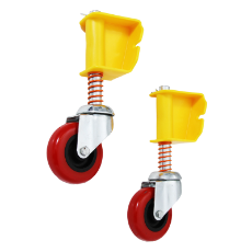  Ladder Aluminium Wheel Set Complete with Springs and Bolt Suit 596016 596017 596018
