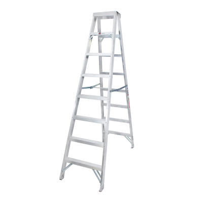 Ladder Step Double 2.4m 120kg Aluminium Trade 8ft Double Sided As/Nzs1892.1:1996