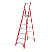 Ladder Platform Ht 2.1m 150kg Fibreglass 7 Steps 3.0m AS/NZS Standard Platform 430x350mm