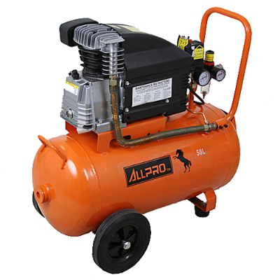 Air Compressor 2.5Hp Electric Direct Dr 50L Tank Filter Reg Allpro Bronco14D Copper Motor