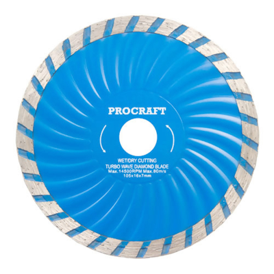 Diamond Blade 105 x 16 x 7mm Turbo Wave