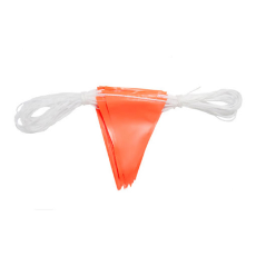  Safety Flag Orange 30M Length Pvc 45  Flags Uv Stable