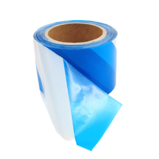  Safety Tape Blue White 75mm 100M Roll 50 Micron