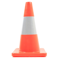  Traffic Cone 450mm Pvc Reflect 1.1Kg 210MM Base