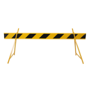 Barrier Board 2.5m Kit  with 2 frames yellow and black stripe