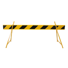  Barrier Board 2.5m Kit  with 2 frames yellow and black stripe