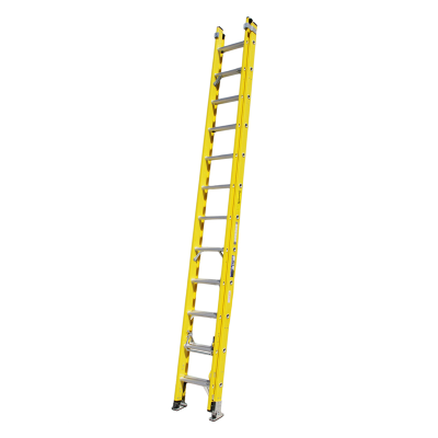 Ladder Extension 3.8m 6.5m 120kg Fibreglass Trade Yellow 12ft-5in 21ft-4in As/Nzs1892.3