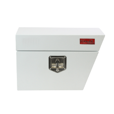  Truck Box Steel 600 x 250 x 400 White Right Hand Side Under Tray T-Lock Handle