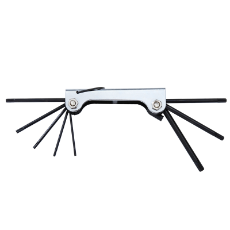  Torx Key 8 Piece Set: T9-T40 Folding Chrome Nickel Plated Metal Case