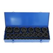 Imp Skt Std Set 3/4D 29P Metri Metric Set Cr-MO 19,21,22 23,24,25,26,27,28,29,30 Metal