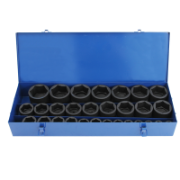 Imp Skt Std Set 3/4D Imperial Set Cr-MO 3/4, 13/16,7/8,15/16 1,1-1/16 In Metal Carry Case