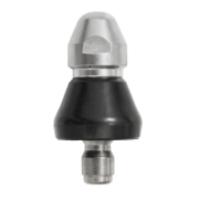 Sewer Jetting Nozzle Short & Round Head With 1 Front & 6 Rear At 30 Degree Jetting