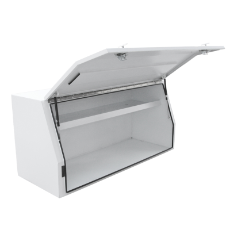 Truck Box Steel 1500 x 500 x 800 White Full Close Door T- Lock Handle Gas Struts