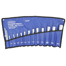  Spanner Tube 14 Piece Set: 7mm x 6mm - 32mm x 27mm with Tommy Bars