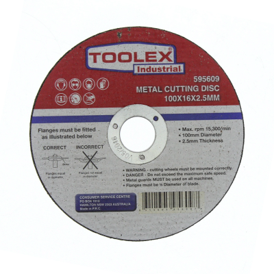 Cutting Disc 100 x 2.5 x 16mm Metal