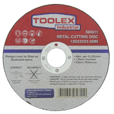  Cutting Disc 125 x 2.5 x 22mm Metal