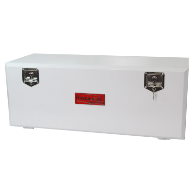 Truck Box Steel 1200 x 450 x 450 White Under Tray T-Lock Handle Heavy Duty