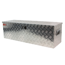  Tool Box Aluminium 1235 x 385 x 385 Checker Plate 1.35mm Lid & Body Thickness