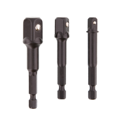  Socket Adaptor Set Hi-Torque For Impact Drivers 3 Piece With 1/4