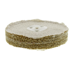  Buffing Mop 150MM 2 Section 25mm Wide Sisal Stitched For Use on Bench Grinders
