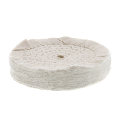 Buffing Mop 150MM 2 Section 25 MM Wide Cotton Stitched For Use on Bench Grinders