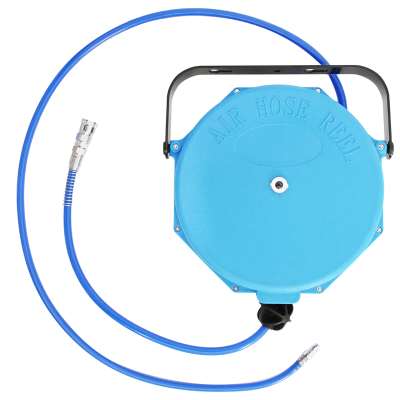 Air Hose Reel Retract 8MTR  Long 8x12mm PU Braided Hose Heavy Duty Hose With QR Fittin