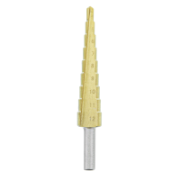 Step Drill  4 To 12mm  9 Step Hss Tin Coated 6MM Shaft