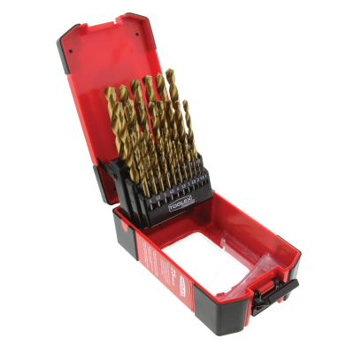 HSS 25 Piece Metric Drill Set 1.0MM To 13MM In 0.5MM 4241 Ti-Nite Coated In ABS Case