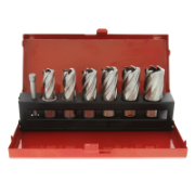 Mag Drill 7Pc Cutter Set Hss 14 16 18 20 22 24mm  X 30mm DP Cobalt M35 In BMC Case