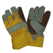 Glove Tan & Grey Canvas Back Leather Palm