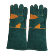 Glove Welder Green 40Cm Reinforced Tan Piping Lined