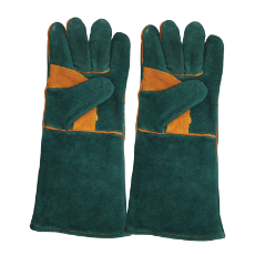  Glove Welder Green 40Cm Reinforced Tan Piping Lined