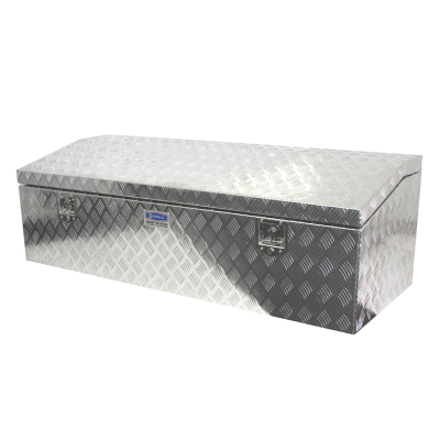 Tool Box Aluminium 1550 x 600 x 500 Low Profile Checker Plate Gas Struts