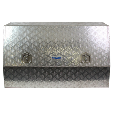  Tool Box Aluminium 1210 x 500 x 800  Angled Checker Plate Gas Struts T-Lock Handles