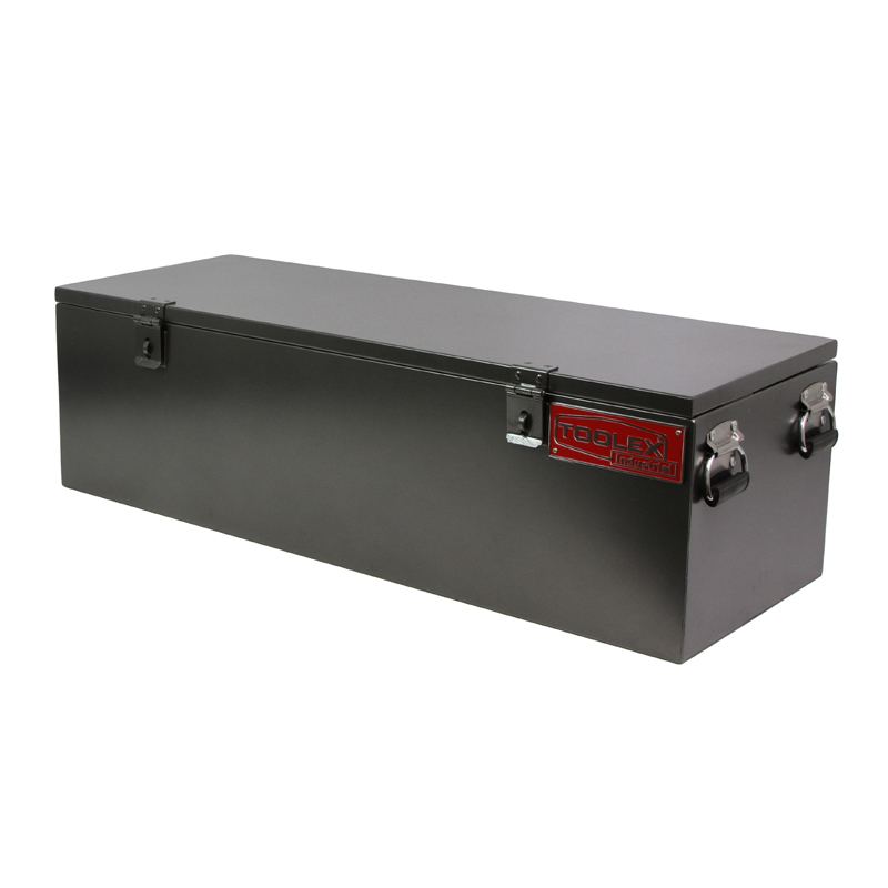 Toolex Truck Box Steel 1200 x 440 x 350 Black Gas Struts Hasp