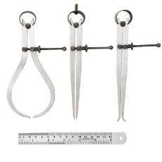  Measuring Set-Technical 4 Pc 150Mm Red Toolex Plastic Hang Pck