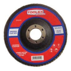  Flap Disc 125 x 22mm 120 Grit Zirconium Polyfan Conical