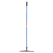 Nail Rake 16 Tines PVC Grip W/ Fiberglass Handle H/Duty 1350MM Long