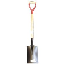  Spade Medium Wood Handle Plastic D-Grip