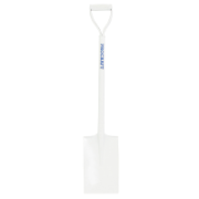 Spade 1050mm x 195mm x 305mm Rectangle Mouth Steel Handle D-Grip White