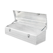 Tool Box Aluminium 1770 x 600 x 500 Angled Checker Plate Gas Struts Two Locks