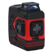 Laser Level 360 + 2 Vert Red Beams Pro Pack With Li-ion Rech Battery & AA Batt Beiter