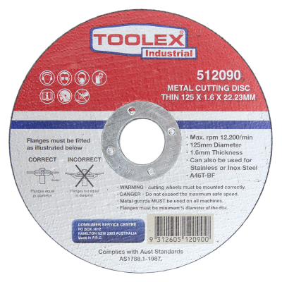 Cutting Disc 125 x 1.6 x 22mm Metal Cutting Inox Thin