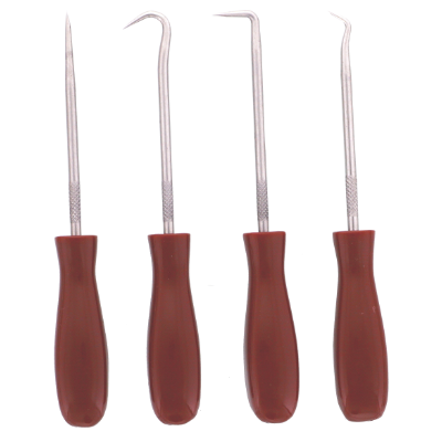 Mini Hook & Pick Set 4PC 125MM Long Set Acetate Handle With  4PC 125MM Long Set Acetate Ha