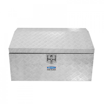 Tool Box Aluminium 950 x 600 x 500 Low Profile Checker Plate Gas Struts