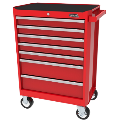 Mobile Trolley 7 Drawer 699mm x 465 x 1008 Red Trolley 27